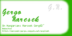 gergo marcsek business card